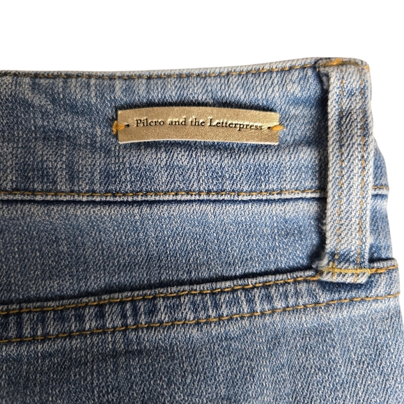 Anthropologie Pilcro Hyphen Floral Embroidered Jeans - Picture 8 of 15